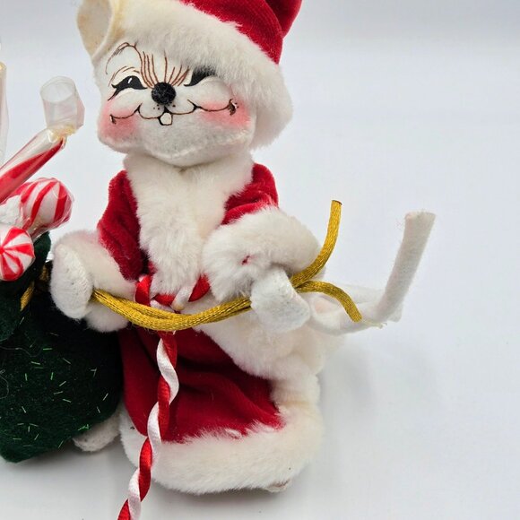 Annalee 2005 Mouse Santa Peppermint Sticks Christmas Figure Candy Read - Picture 7 of 16